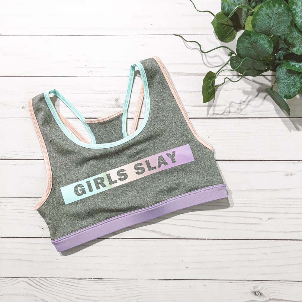 NWOT Ideology Strappy Grey Ombré Training Bra